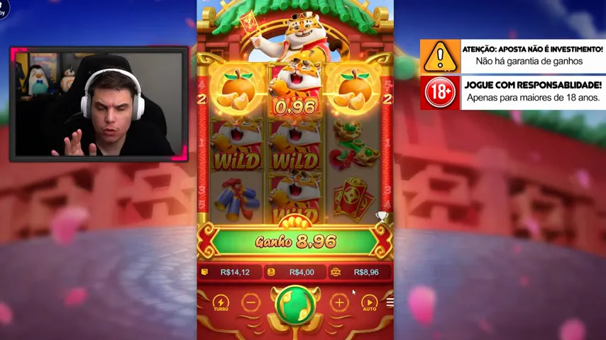 Vitória com tigre dourado no Fortune Tiger
