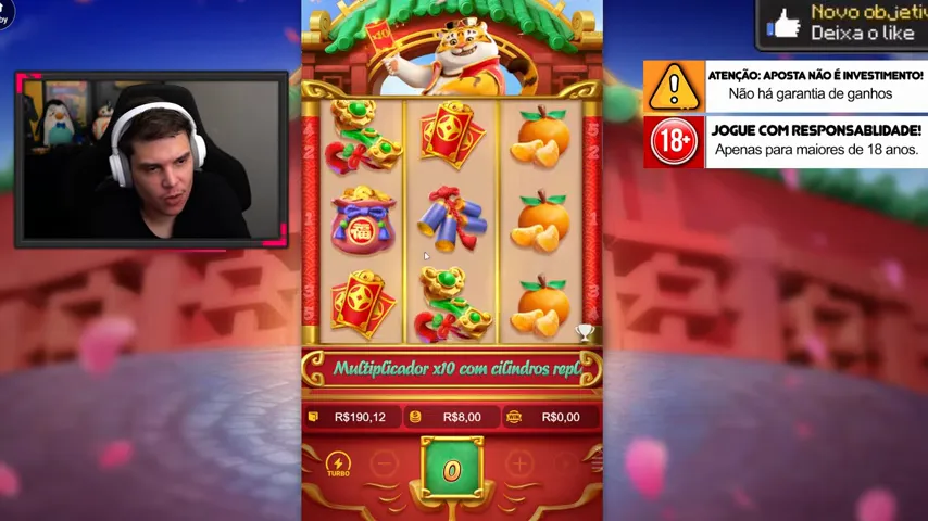 Interface de apostas do Fortune Tiger com controles de valor